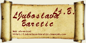 LJuboslava Baretić vizit kartica